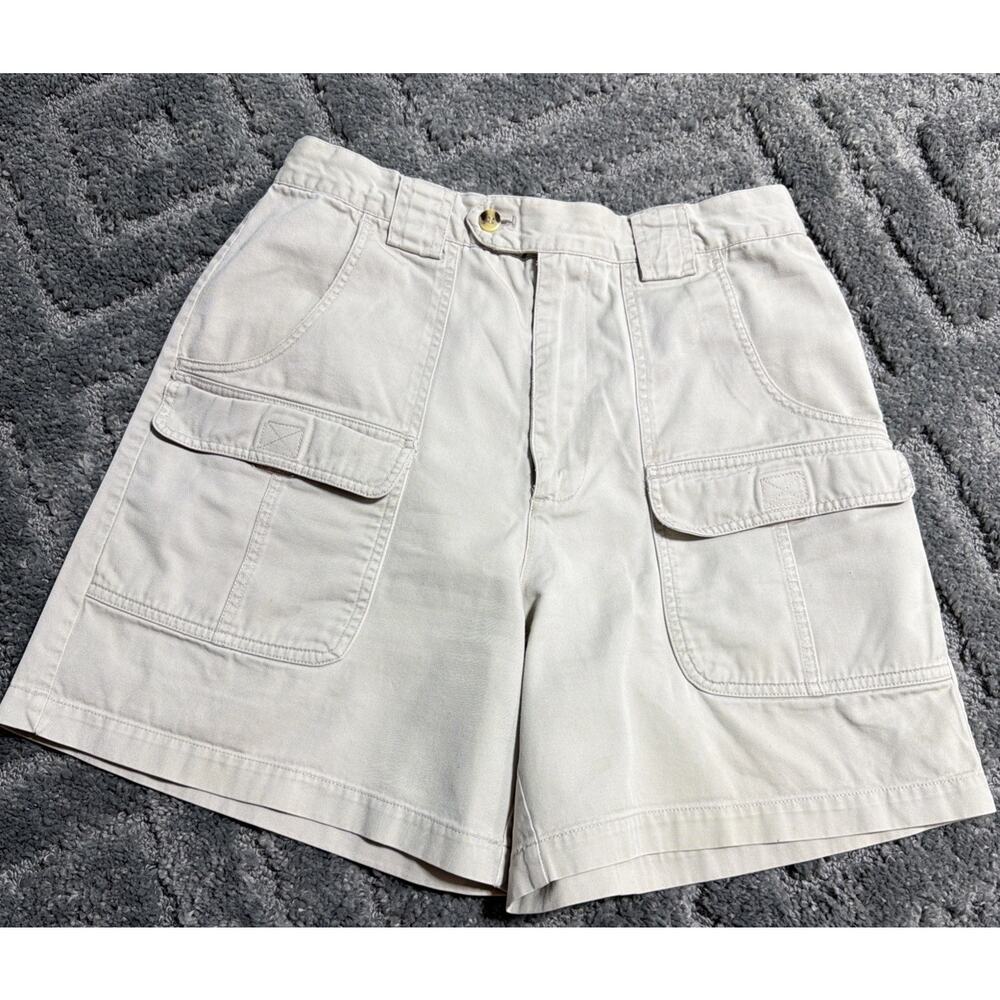 David N Sport High Rise Cargo shorts womens 10 Beige vintage